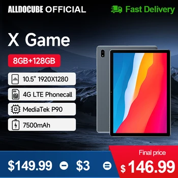 ALLDOCUBE משחק X 10.5 11 אינץ אנדרואיד Tablet 8GB UFS 128GB זיכרון RAM ROM טבליות 1920*1280 4G LTE שיחת טלפון MTK P90 2K IPS