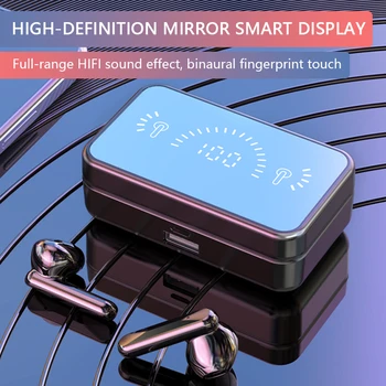 Bluetooth 5.1 אוזניות אלחוטיות חירום, טוען האוצר All-In-one סטריאו HIFI עמיד למים ספורט אוזניות אלקטרוניות