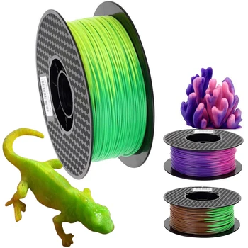 PLA מדפסת 3D נימה שינוי צבע עם טמפרטורה סובלימציה חומר 1.75 מ 