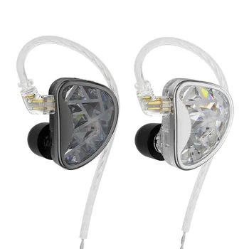 KZ AS24 מתכת Wired אוזניות 24BA יחידות באוזן לפקח HiFi 12 מאוזנת, אבזור אוזניות אוזניות מתכוונן טון אוזניות