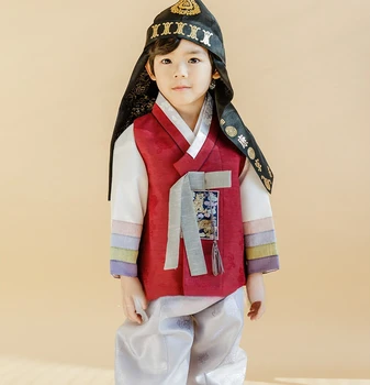 ילדים ההאנבוק הזה מיובא בדים לבנים ההאנבוק הזה קוריאני מסורתי ההאנבוק הזה של הילדים העתיקה בגדים גדול הפעילות בגדים
