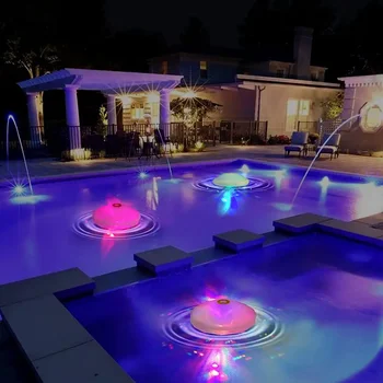 עמיד למים RGB טבולות מנורת LED צפה בריכת שחייה אור מתחת למים דיסקו אורות לתינוק אמבטיה מסיבה חיצונית בריכת תפאורה
