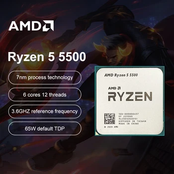AMD חדש Ryzen 5 5500 R5 5500 3.6 GHz 6 הליבה 12 חוט המעבד 7NM L3=16M 100-000000457 AM4 על B550M משחקי לוח האם