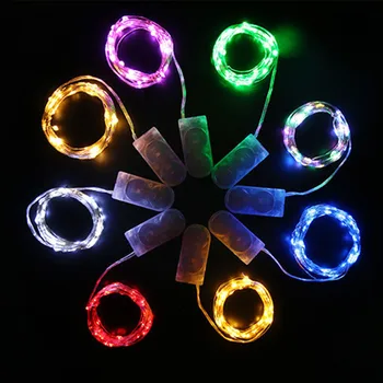 1~5M חוטי נחושת מחרוזת אור LED אור הפיות מיני חג המולד אור עמיד למים CR2032 סוללה עבור חתונה חג המולד זר המפלגה 5PCS