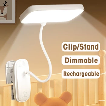 גמיש LED מנורת שולחן מתקפל USB קליפ-אור קריאה המיטה מנורות שולחן נייד מנורת שולחן ניתן לעמעום אורות ליל עבור חדר השינה