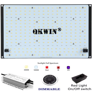 Qkwin 120W QBS Led לגדול אור ספקטרום מלא Samsung LM301B 2.9 Umol/J חרוזים DIY עם אור אדום