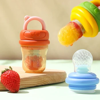 סיליקון מיץ האכלה בכפית התינוק פירות Extractor היילוד לנשוך לאכול עזר לסחוט מזין לתינוק הנולד הכשרה בקבוק משקה