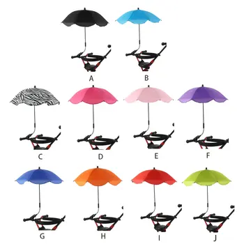 הגנת UV Sunscree אטים לגשם תינוק טיולון מטריה Co ver יכול כפוף באופן חופשי אינה חלודה עגלה אוניברסלית