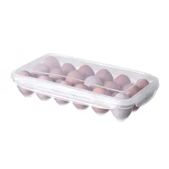 רשתות ביצה מחזיק מגש אחסון פלסטיק מקרר ביצה קופסת מיכל Anticollision שקוף ביצה קופסאות, כלי מטבח.