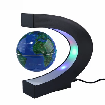 C3 חידוש כדור אור LED מפת העולם ריחוף מגנטי צף העולם אלקטרוניים בית Antigravity המנורה יום הולדת קישוט מתנה