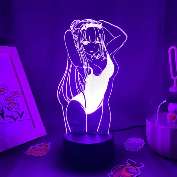 אפס שתיים אנימה להבין 02 בגד ים סקסי 3D אור LED לילה מקסים מתנה עבור חבר מנורת לבה עיצוב חדר השינה יקירתי את Franxx