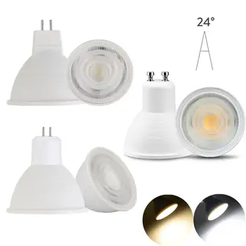 10X נורת LED ניתן לעמעום אור הזרקורים GU10 MR16 5W קלח שבב 24 מעלות שנדליר מנורת LED עבור Downlight שולחן אור AC 110v-220V