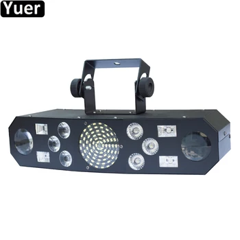 yuer LED 5IN1 דפוס RGBW לייזר מקרן שלב הקישוטים לייזר דיסקו אור לייזר המוזיקה די. ג ' יי אור דיסקו חג המולד מסיבת מועדון אור