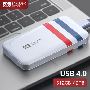 SANZANG 4.0 USB נייד כונן הזיכרון המוצק מסוג C SSD דיסק קשיח חיצוני 2TB 512GB 40 Gbps במהירות גבוהה PSSD HD עבור ה-Xbox מחשב נייד