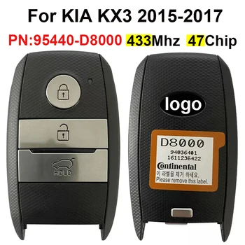 CN051159 מוצרים נלווים 3 לחצן החכם מפתח Fob על קיה KX3 2015-2017 החלפת מרחוק 433Mhz ID47 שבב 95440-D8000 SVI-YPFCE03