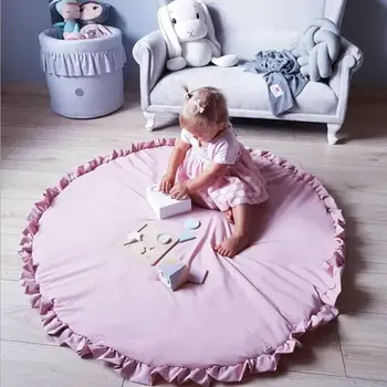 תוספות נורדי התינוק לשחק מחצלת מתקפלת, ילדים מטפסים שמיכה כרית עגולה השטיח השטיח צעצועים כותנה ילדים רצפת חדר דקור צילום אביזרים