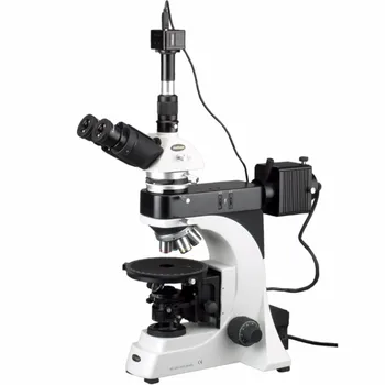 אפי Trinocular אינסוף מיקרוסקופ Polarizing-AmScope אספקה 50X-1250X אפי אינסוף מיקרוסקופ Polarizing + 5MP מצלמה דיגיטלית
