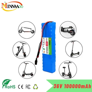 36V 100Ah 10S3P 18650 ליתיום סוללה 100 וואט 20A BMS T XT60 Plug עבור Xiaomi Mijia M365 אופניים חשמליות קורקינט