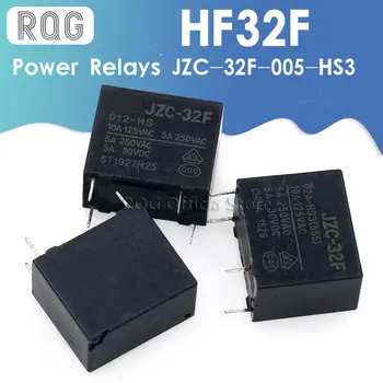 5PCS כוח ממסרים HF32F JZC-32F-005-HS3 JZC-32F-012-HS3 JZC-32F-024-HS3 5A 250VAC 4PIN