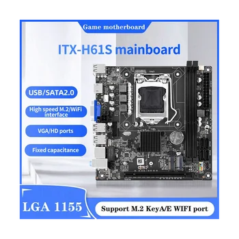 H61S (H61) LGA1155 לוח אם+I3 2120 מעבד+SATA כבלים ערכת תמיכה 2XDDR3 RAM חריץ NVME מ. 2 נמל+WIFI יציאת USB2.0 SATA2.0