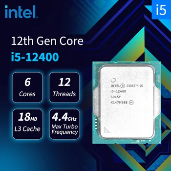 החדש Intel Core i5-12400 i5 12400-12 Gen CPU מעבד 2.5 GHz 6-Core 12-חוט 10ננומטר L3=18M 65W LGA 1700 Processador לא אוהד