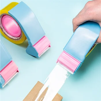 Macaron צבע מתקן קלטת רולר דבק קאטר פקר מכשיר ידני אריזה איטום מכונת חבילה איטום קלטת הולדר
