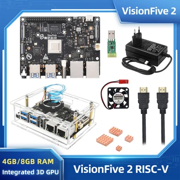 VisionFive 2 RISC-V Starfive JH7110 1.5 ג 'יגה הרץ 64-Bit RV64GC השב