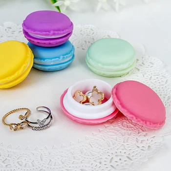 נייד צבע ממתקים מיני חמוד Macarons תיק נשיאה ארגונית קופסא לאחסון עבור תכשיטים את הטבעת השרשרת