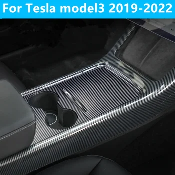 עבור טסלה model3 2019-2022 האמצעי הבקרה קישוט הציוד בעמדה מים כוס לוח נצנצים לקישוט, אביזרי רכב