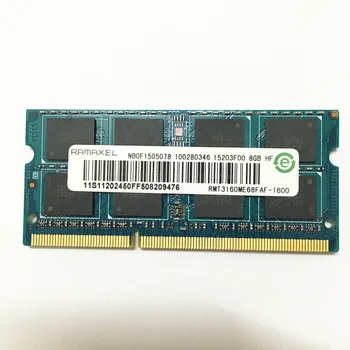 RAMAXEL המקורי DDR3 אילים 8GB 2RX8 PC3L-12800S-11 DDR3 1600MHZ RMT3160MP68FAF-1600 & RMT3160MP68FAF-1600 זיכרון נייד 8GB