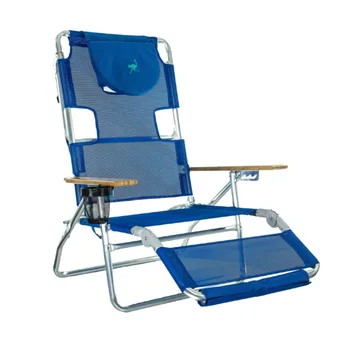 יען 3 N 1 קל משקל מסגרת אלומיניום 5 תנוחת שכיבה החוף הכיסא, כחול