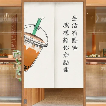 היפני קצר מטבח וילון דלת וילון Fengshui וילונות עבור קפה, חלב, תה חנות הכניסה לבית עיצוב הדלת וילון