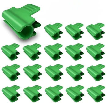 10pcs פלסטיק ירוק קבוע קליפים סרט חממה מלחציים צמח כיסוי קליפים חממה פלדה למינציה כרטיס