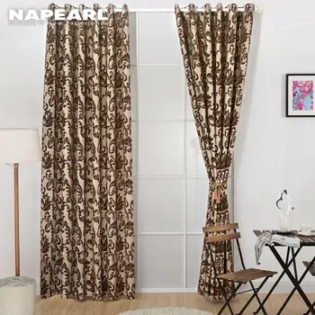NAPEARL 1 חתיכה וילון חלון בסגנון אירופאי חצי-עילפון 3D וילונות לסלון וילון מודרני מטבח