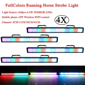 4Pcs/Lot LED 840 RGB מלא צבעים סוס פועל מהבהבים דיסקו עבור פסטיבל מסיבות קול מוסיקה DJ, דיסקו מסיבת קיר שטוף אור