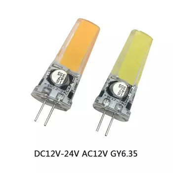 10PCS G4 GY6.35 מנורת LED COB LED נורת 5W DC AC 12V 24V LED G4 אור 360 קרן זווית נברשת אור להחליף הלוגן GY6.35 מנורות