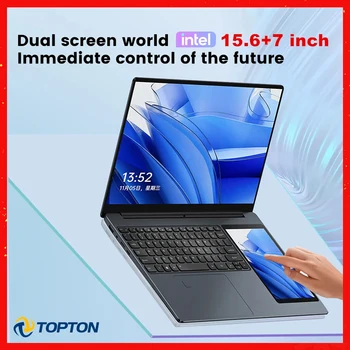Topton L10 כפול מסך דק מחשב נייד 15.6 אינץ IPS + 7